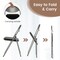 Costway 2/4 PCS U Shape Folding Chairs Furniture Home Outdoor Picnic Portable Black